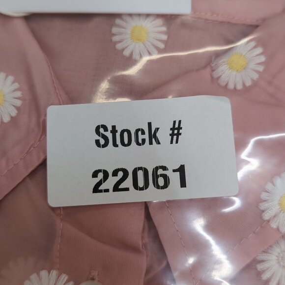 Mango Floral Embroidered Lyocell Short Sleeves Shirt Medium Pastel Pink - Picture 8 of 8